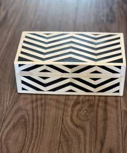 Luxury Handmade Natural Bone Inlay Velvet Lined Art Deco Jewelry <b>Box</b> for Sympathy Get Well Occasions-Multi-Piece Home <b>Decor</b> - Product Image 1