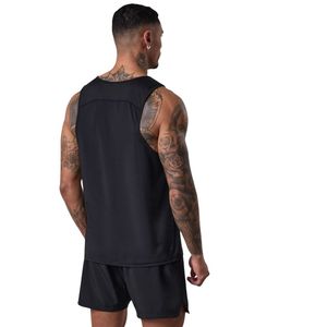 Jet <b>Black</b> Gym Performance <b>Vest</b> Sleeveless Training Tank Top Lightweight Breathable Activewear for Men Workout Fitness and Sports - Product Image 2