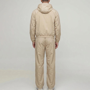 OEM Premium Quality Streetwear <b>Crop</b> <b>Top</b> Fit Windbreaker Set Custom Printed Logo Solid Color Windproof Sweat suit <b>For</b> <b>Men</b> - Product Image 3