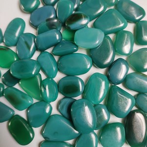 Pierre de dégringolade d'onyx vert à bandes, Onyx vert lâche dégringolé, pierre de guérison d'onyx naturel - Product Image 5
