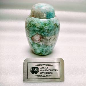 Urna Funeraria de Metal Estilo Europeo, Latón/Aluminio, Verde Antiguo, para Guardar Cenizas de Mascotas - Product Image 1