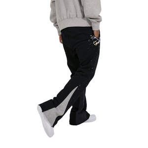 Pantalon de survêtement évasé personnalisé pour hommes Pantalon évasé pour hommes Pantalon de sport d'entraînement délavé Style décontracté Poche latérale Jogger à jambe large - Product Image 3