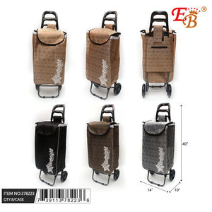 8 pz/CS 40 \ "carrello della spesa pieghevole con superficie in acciaio PU impermeabile con struttura in acciaio piattaforma per uso supermercato - Product Image 1