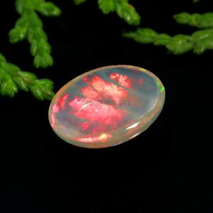 Gemas de ópalo de tamaño calibrado 9x7mm cabujón de ópalo arcoíris piedra preciosa ovalada de ópalo Etíope para hacer joyería y regalo - Product Image 3