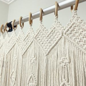 Cortina de Pared de Macramé de Alta Calidad, Hermoso Diseño Bohemio, Cuerda de Algodón para Decoración Navideña de Exteriores - Product Image 3