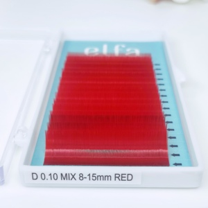 ถาดขนตาปลอมแบบม้วนหนาซีซีสีแดงหนา0.15มม. อเนกประสงค์8-15ตัวเลือกสำหรับการจัดเรียงที่สวยงาม - Product Image 3