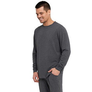 T-shirt à manches longues pour homme de haute qualité, couleur personnalisée, 100% coton, respirant, séchage rapide, écologique, service OEM - Product Image 5