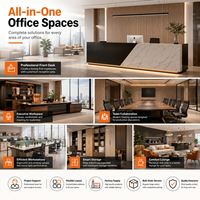 Solution complète de mobilier de bureau : Ensemble de bureau personnalisé avec bureau, chaise, rangement et réception
