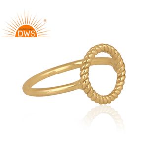 Último diseño hecho a mano, anillo apilable chapado en oro de 18 quilates, joyería fina Demi para mujer, regalo para ella - Product Image 2