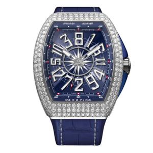 Montre de Luxe pour Homme en Acier Inoxydable, Diamants VVS1 Moissanite, Cadran Bleu, Quartz, 40mm, 20mm, Entièrement Sertie, Écologique, Style Hip-Hop, Cadeau - Product Image 4