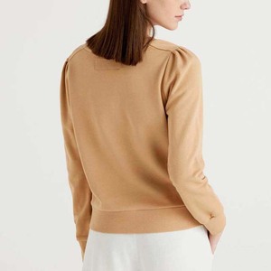 Vente en gros de sweats ras du cou en molleton vierge Sweatshirts en polyester personnalisés pour femmes pour impression de broderie tenue décontractée - Product Image 2