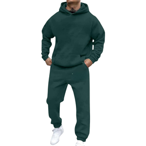 Conjunto de Sudadera con Capucha y Pantalones Deportivos Extra Grandes Personalizados para Hombre, Felpa Gruesa, Dos Piezas, Venta al por Mayor de Fábrica, OEM, ODM, Nuevas Tendencias - Product Image 1