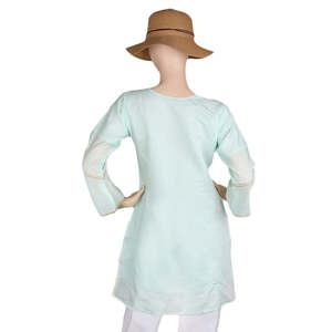 Kurti Bordado Elegante para Mujer - Color Cian - Product Image 5