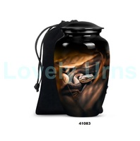 Vente chaude Grande Urne Adulte De Crémation De Serpent En Aluminium Pour Cendres Humaines Avec Sac De Velours Gratuit
