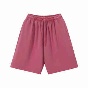 Short de survêtement personnalisé pour hommes en éponge française 100% coton ourlet brut délavé à l'acide pantalon court chaud déchiré - Product Image 2