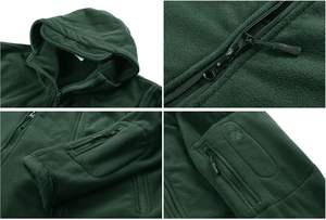 Chaqueta con Capucha Acolchada Unisex para Hombre, Forro de Algodón, Secado Rápido, 6 Bolsillos con Cremallera, Cierre Completo, Cálida para Deportes de Invierno al Aire Libre - Product Image 4