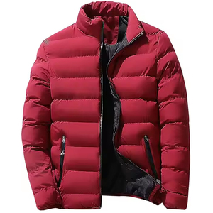 Veste d'hiver matelassée personnalisée pour homme avec logo, tissu léger, capuche à bulles, grandes poches latérales avant, matériau en toile, service OEM - Product Image 3