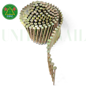 Clous en bobine d'acier de 2.87mm x 70mm 5000 pièces pour la fabrication de palettes avec tige lisse/anneau/vis Style tête à carreaux Prix compétitifs - Product Image 4