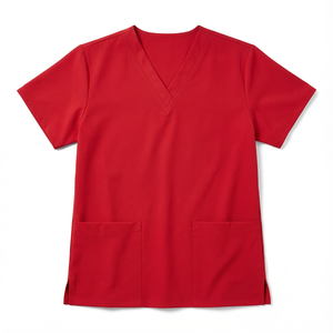 Uniforme Médico Clásico, Uniforme de Enfermera al por Mayor, Cuello en V y Manga Corta, Conjunto de Uniforme de Enfermería para Mujer - Product Image 4