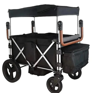 Authentic Original Keenz 7S+ 4-Seater Folding Stroller <b>Cart</b> Push-<b>Pull</b> Wagon with Canopy Durable Plastic Frame - Product Image 1