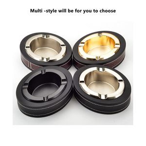 Solid Metal & Lather <b>Ashtray</b> with Table Ware Home Office Smoking Accessories Creative Customizable Living Room Trendy <b>Ashtray</b> - Product Image 6
