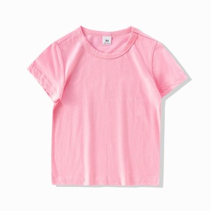 Camisetas de algodón 100% de alta calidad para niños, camisetas de varios colores para niños, Camiseta lisa con cuello redondo, camiseta Unisex para niños y niñas - Product Image 3