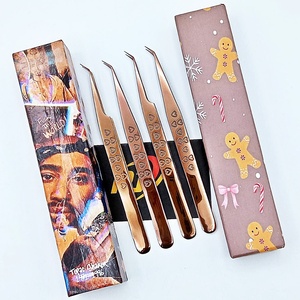 Pince à épiler pour extensions de cils, antistatique, durable, précise, confortable, luxueuse, écologique, en acier inoxydable - Product Image 3