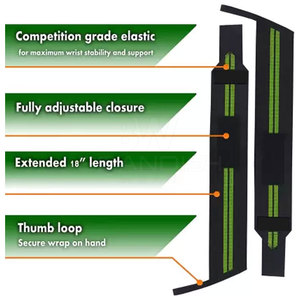 Muñequera de levantamiento de pesas ajustable con logotipo personalizado, muñequera de levantamiento de pesas de alta calidad de tendencia OEM - Product Image 4