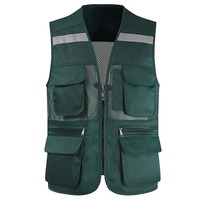 Gilet de travail d'été imperméable et écologique pour homme grande taille, veste sans manches en maille multi-poches pour photographe, style mode