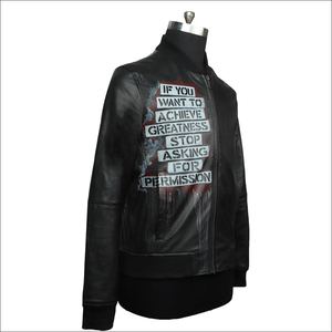 Stylish Black Winter Men's Leather Jacket <b>in</b> <b>All</b> Sizes with Custom Logo and Zipper Private Label - Product Image 2