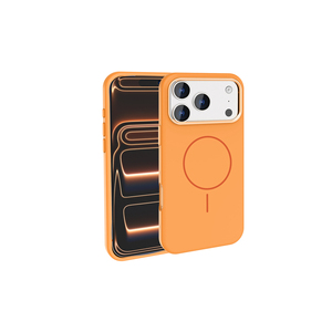 Coque en silicone magnétique compatible M-Safe pour iPhone 17 Pro Max, antichoc avec cadre métallique pour l'appareil photo et protection liquide - Product Image 1
