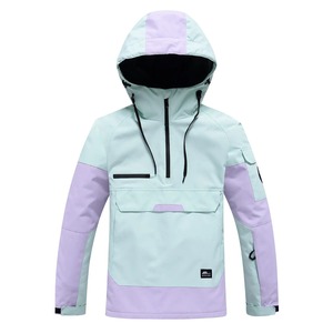 Vente en gros de deux pièces avec fermeture éclair Tenue de ski et vêtements de neige blanche et imperméable pour la saison d'hiver pour hommes et femmes - Product Image 4