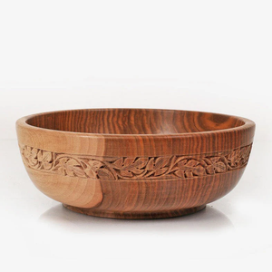 Grand bol artisanal en bois de manguier bio, design vintage de haute qualité, poli, écologique, idéal pour les fêtes - Product Image 4