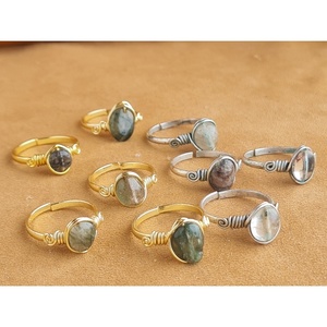 <b>Boho</b> Style Gold and Silver Plated <b>Rings</b> with Natural Stone Accents Resale Watch Accessories - Product Image 2