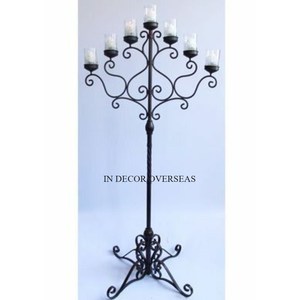 Verre Transparent Transparent Fait Unique Designer Élégant Table De Mariage Pièce Maîtresse Bougeoir Et Support À Prix Impressionnant - Product Image 4