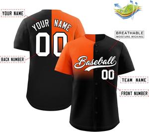 Personnalisable Jeunesse/Adulte Baseball Jersey Respirant Mesh Allover Imprimé Tissu Couleur Contraste OEM Usine Sublimé Sportswear - Product Image 6