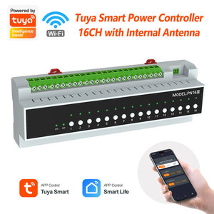 Module de contrôle de pièce intelligent Tuya <span class=keywords><strong>WiFi</strong></span> 16 canaux, module de commutation sur rail DIN, contact sec RS485, <span class=keywords><strong>relais</strong></span> 50A, RCU hôtelier PST-PN16-EA - Product Image 2