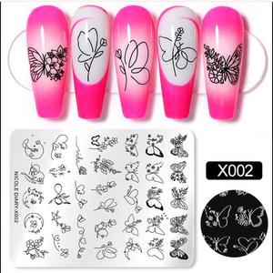 Nail Stamping Plate Rectangle Stainless Steel Stencils for Young <b>Girl</b> Nail Art by NICOLE <b>DIARY</b> - Product Image 3