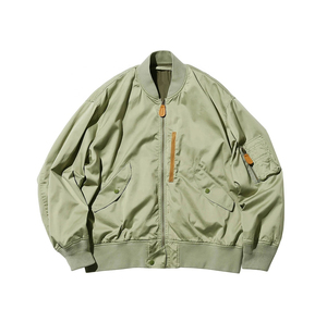 Chaqueta universitaria de satén en capas, abrigo de bombardero de béisbol OEM personalizado para hombres y mujeres, estilo urbano a la moda - Product Image 1