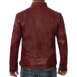 Veste en cuir slim fit pour homme, coupe-vent, style tendance, nouvelle collection, vêtements d'hiver à la mode, en vente - Product Image 6