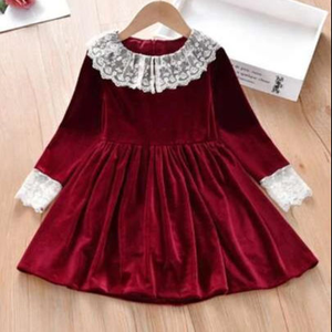 . NEW--LATEST--DESIGNER--BEAUTIFUL de terciopelo de vestido con encaje y su personalizar en cualquier tamaño y color @ 2021 - Product Image 3