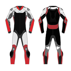 Combinaison de course de moto personnalisée, respirante, coupe-vent, en cuir, fabriquée au Pakistan - Product Image 1
