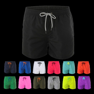 Pantalones cortos de baño para hombre, bañadores, pantalones cortos de secado rápido, traje de baño transpirable con cordón y bolsillos para surf, playa, Verano - Product Image 1