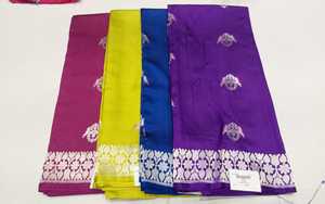 100% Pure Silk Handloom Designer Sarees ethniques pour les femmes à la main riche drapé de soie pour les fêtes Festivals mariages célébrations - Product Image 3