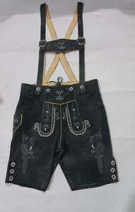 Shorts en Lederhosen bavarois blancs brodés pour hommes, style décontracté, anti-froissement, imperméables, fermeture éclair, tailles XS à 6XL, logos unis - Product Image 2