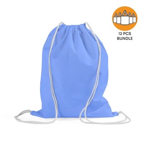 Mochila con cordón de ajuste, color naranja sólido, poliéster, informal, para gimnasio, unisex, ligera, plegable, duradera, correa ajustable, asa suave - Product Image 2