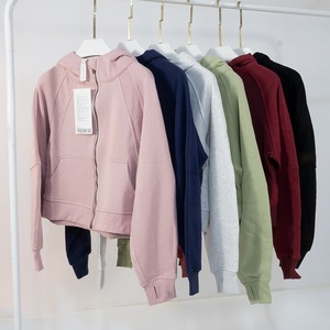 Chaqueta de traje de Yoga de lana con lazo deportivo para mujer Top de fitness transpirable y sin costuras con sudaderas con capucha Casuales - Product Image 2