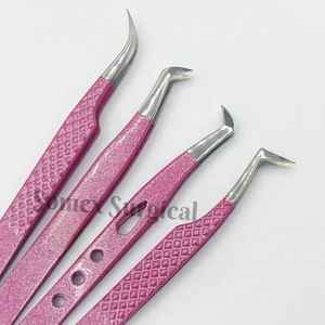 Meilleures pinces à épiler pour extensions de cils en acier inoxydable haut de gamme, multi-pièces, stockage, pinces à épiler pour extensions de cils greffées - Product Image 3