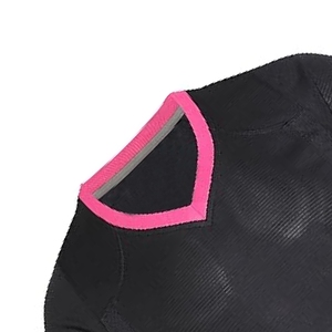 Camiseta de fútbol americano de malla negra y rosa, uniforme personalizado de fútbol americano de alta calidad, transpirable, de malla, talla grande. - Product Image 5