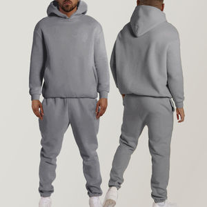Mejor proveedor Mens Jogger Chándal 2 piezas Casual Pantalones Sudadera con capucha Sweatsuit Sudadera Conjunto - Product Image 5